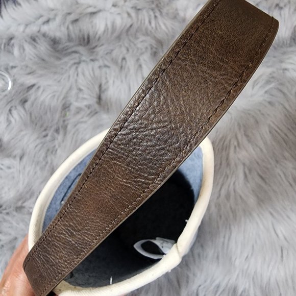 Thirty One monogram M felt wine and gift cylinder bag with faux leather strap - Picture 6 of 7